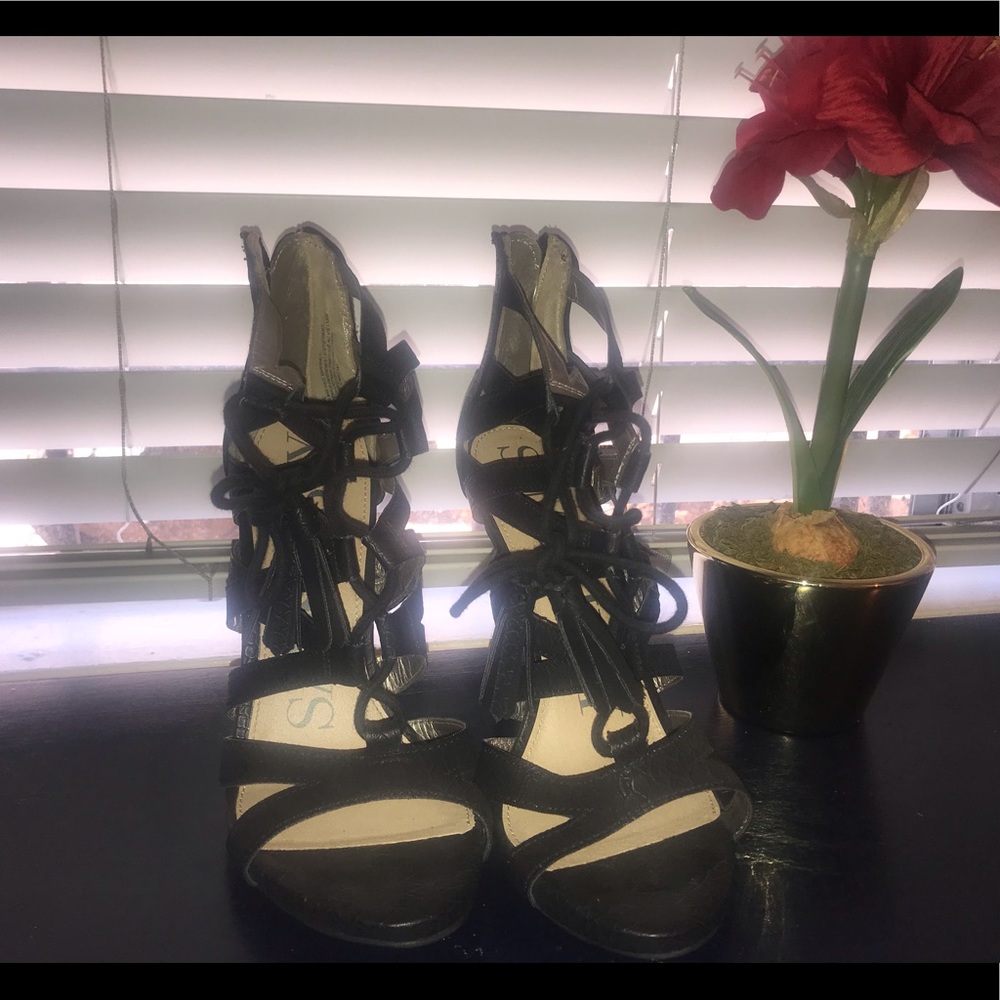 Strappy sexy heels